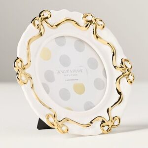 Anthropologie Benedita Gold Frame 4x4 round